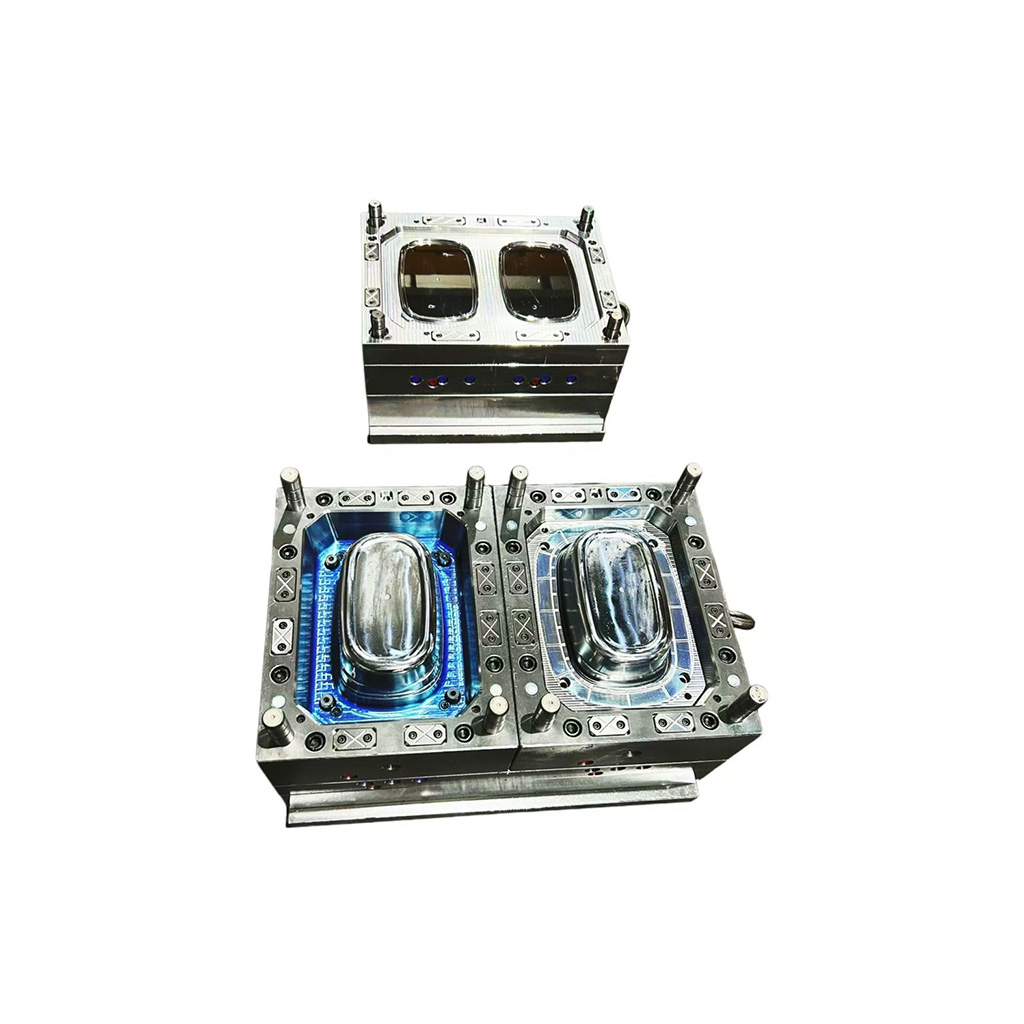 Custom 2-cavity plastic enclosure mold with optimized cooling